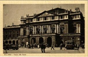 Milano, Milan; Teatro alla Scala / theatre, autobus, automobile