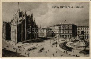 Milano, Milan; Hotel Metropole, tram, cathedral (EK)