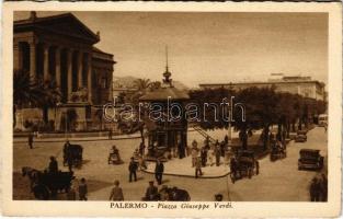 1935 Palermo, Piazza Giuseppe Verdi / square, automobile (EK)