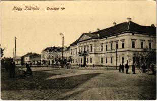 Nagykikinda, Kikinda; Erzsébet tér, Törvényszék, piac. Sonderling Károly kiadása / square, court, market