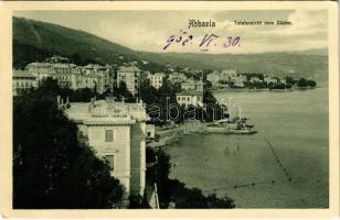 1908 Abbazia, Opatija; Totalansicht vom Süden, Pension Scheler (EK)