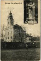 1913 Máriabesnyő (Gödöllő), Kegytemplom, kegyszobor. Trittner R. felvétele (ragasztónyom / glue marks)