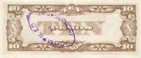 Japán megszállások / Kelet-Ázsia II. vh. 10klf bankjegy T:I,I-,II(2x)