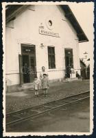 cca 1940 Nyárádremete vasútállomás fotó 6x9 cm