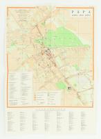 cca 1960 3 db várostérkép: Szeged, Sopron, Pápa 24x34 cm