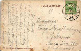 1910 Vokány (Siklós), Római katolikus templom és Fő utca. Bleyer József fényk. műterme + "BROD-...