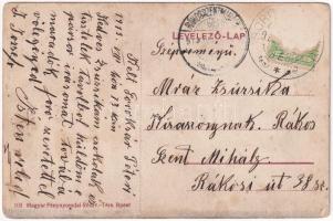 1913 Budapest XVIII. Pestszentimre, Soroksárpéteri; utca, lovasszekér, üzlet (EK)