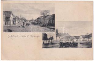 1913 Budaörs, Pretoria vendéglő, utca, templom