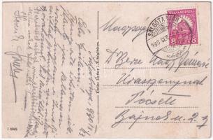 1930 Salgóbánya (Salgótarján), Fogaskerekű vasútállomás, iparvasút, gőzmozdony, "A vasúti pályá...