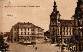 1916 Kaposvár, Kossuth tér, Pénzügyigazgatóság, Svarcz Béla és Barta Sándor üzlete (Rb)