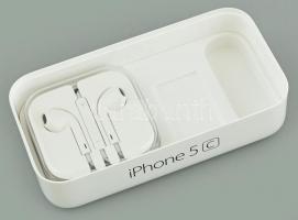 Iphone 5C mobiltelefon fehér színben, kártyafüggetlen, működik, töltő nélkül, eredeti fülhallgatóval...