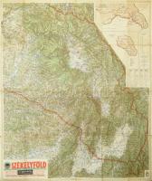 1942 Székelyföld, 1:200 000, M. Kir. Honvéd Térképészeti Intézet, kisebb szakadásokkal, 100×84 cm