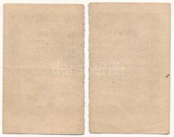 Munkács 1849. 10kr "Munkácsi sóhivatal" T:V papír szép, kettészakadva / Hungary / Munkács ...