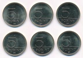 2021. 5Ft Cu-Ni-Zn "75 éves a Forint" (6xklf), rollniból T:1