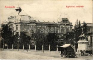 1909 Kolozsvár, Cluj; Egyetemi könyvtár. Ujhelyi és Boros kiadása / university library (r)