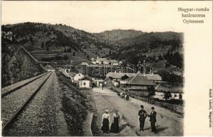 Palanca, Gyimes-Palánka, Ghimes (Moldva); Volt magyar-román határszél, vasúti sín / old Hungarian-Romanian border, railway tracks