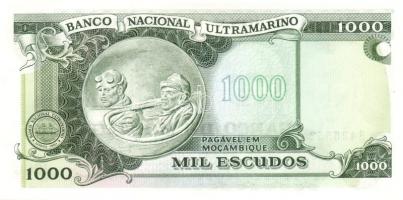 Mozambik 1967-1991. 8 klf bankjegy T:I