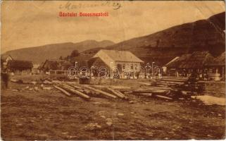 1909 Ruszpolyána, Havasmező, Havaskő, Poienile de sub Munte, Ruspoiana (Máramaros); fűrésztelep. Kabát Emil kiadása, W.L. (?) 331. / sawmill (fa)