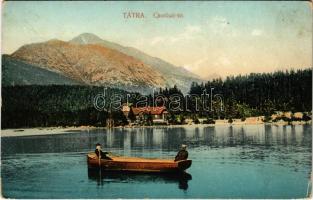 Tátra, Magas-Tátra, Vysoké Tatry; Csorba-tó. Feitzinger Ede No. 1023. 1908-18. / Strbské pleso / lake (EK)