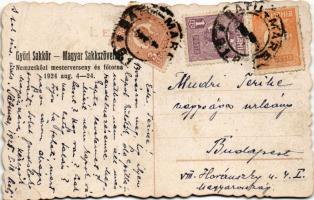 1925 Győr, Városháza + "Győri Sakkör - Magyar Sakkszövetség Nemzetközi mesterverseny és főtorna...