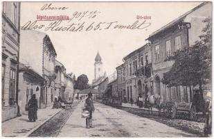 1907 Liptószentmiklós, Liptovsky Mikulás; Uri utca, Haas üzlete. Lőw Dezső kiadása / street, shop