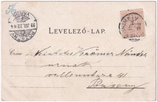 1899 (Vorläufer) Vágújhely, Waag-Neustadt, Nové Mesto nad Váhom; utca, tér / street, square. Brück S...