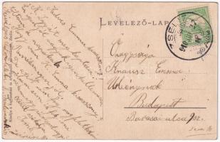 1910 Zselíz, Zeliezovce (Bars); vasútállomás, Inspektori lak / railway station, inspector's hou...