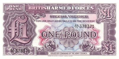 Nagy-Britannia 1950-es, 60-as, 70-es évek katonai bankjegyek 6 klf T:I