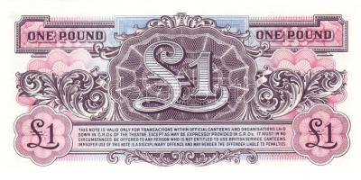 Nagy-Britannia 1950-es, 60-as, 70-es évek katonai bankjegyek 6 klf T:I