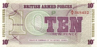 Nagy-Britannia 1950-es, 60-as, 70-es évek katonai bankjegyek 6 klf T:I