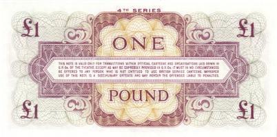 Nagy-Britannia 1950-es, 60-as, 70-es évek katonai bankjegyek 6 klf T:I