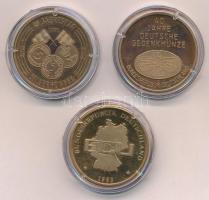 Németország ~1991-1993. 3db klf Br emlékérem, közte Europa / ECU (30mm) T:1- (PP) Germany ~1991-1993. 3pcs of diff Br commemorative medallions, with Europa / ECU (30mm) C:AU (PP)