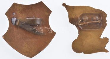 1948. "Magyar Szabadságharcos Szövetség" zománcozott fém jelvény (33,5x32mm) + 1949. "...