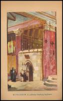 1935 Ahol Jézus járt, kiadja: Szentföld Magyarországi Biztosi Hivatala, 20 db színes képpel illusztr...