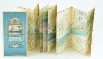 Vízisporttérképek 12. sz.: Duna Budapest-Paks, 116 km, tervezte és kiadja: M. Kir. Állami Térképészet, 225x24 cm