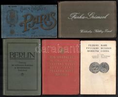 5 db RÉGI képeslapos füzet és leporello / 5 pre-1945 postcard booklets and leporellos (Paris, Berlin, Budapest)