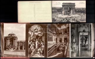 5 db RÉGI képeslapos füzet és leporello / 5 pre-1945 postcard booklets and leporellos (Paris, Berlin...