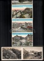 5 db RÉGI képeslapos füzet és leporello / 5 pre-1945 postcard booklets and leporellos (Paris, Berlin...