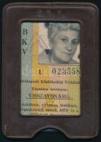 cca 1970 Budapesti Közlekedési Vállalat díjmentes utazásra jogosító fényképes igazolványa