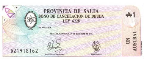 Argentína 13 klf modern bankjegy T:I