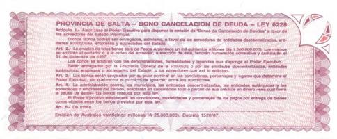 Argentína 13 klf modern bankjegy T:I