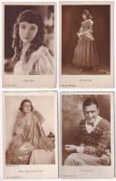 15 db régi motívum képeslap: színészek / 15 pre-1945 motive postcards: actors, actresses