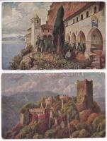 20 db RÉGI motívum képeslap: művész, festmények / 20 pre-1945 motive postcards: paintings, art