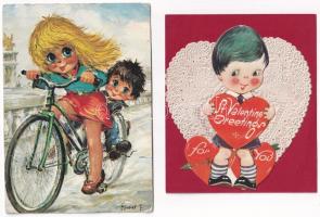 20 db MODERN motívum képeslap: gyerek, humor / 20 modern motive postcards: children, humour