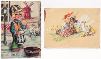 20 db MODERN motívum képeslap: gyerek, humor / 20 modern motive postcards: children, humour