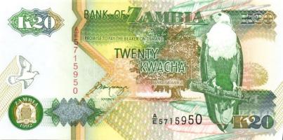 Zambia 8 klf modern bankjegy T:I