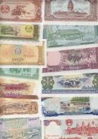 Kambodzsa, Laosz, Vietnam (Észak-,Dél-,Egyesült) 66 klf modern bankjegy T:I,I-,II+(néhány)