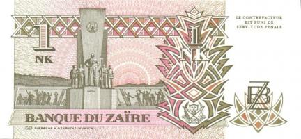 Kongó-Zaire 1985-1995. 10 klf bankjegy T:I