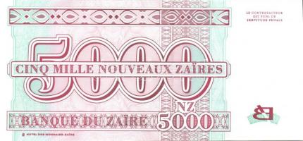 Kongó-Zaire 1985-1995. 10 klf bankjegy T:I