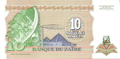 Kongó-Zaire 1985-1995. 10 klf bankjegy T:I